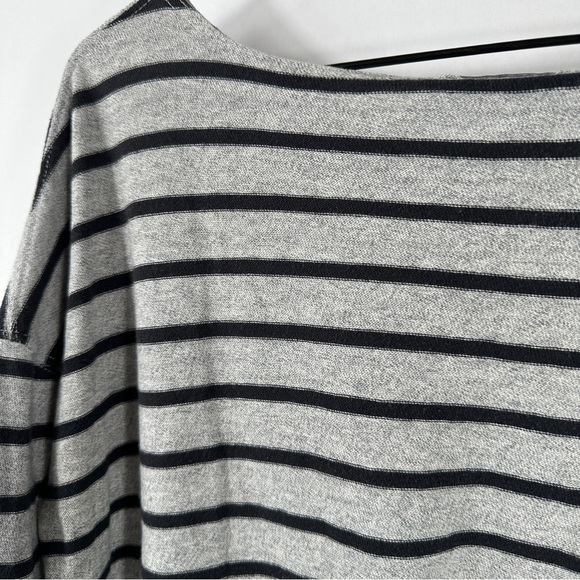 J. Crew Boatneck Black and Gray Striped  Sweater | Size Small - Picture 7 of 9